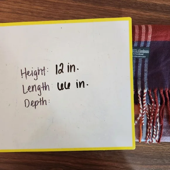 Cashmere Scarf Plaid Soft Made in Scotland Unisex - Picture 8 of 8